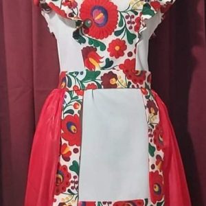 Matyó-folklór szett/fehér