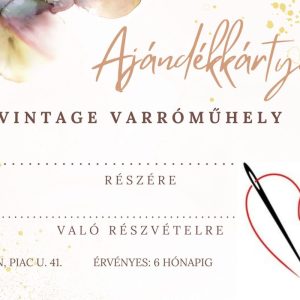 Ajándékkártya-"VARRJMAGADNAK" workshop